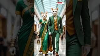 Cute kitten's enjoying with their parents  #cat #cute#family #ai#shorts#youtubeshorts#anmals