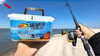 Is a $15 Saltwater FISHING KIT a SCAM?? (Fishing Experiment)