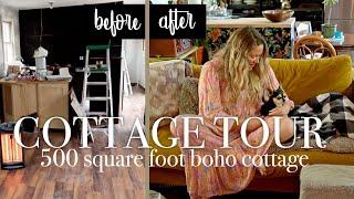 500 square foot cottage tour - the full renovation of my little boho cottage! (story 37)