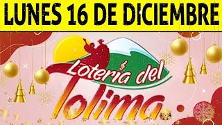 Resultados Lotería del TOLIMA Lunes 16 de Diciembre de 2024  PREMIO MAYOR 