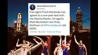 Atlanta Hawks News- Free Agent Frank Kaminsky has agreed to a one-year deal