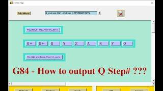 NX Post builder  G84  How to output Q Step#