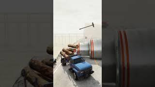 Cars &Truck vs Chained Hydraulic Crush & Hammer - BeamNG.Drive