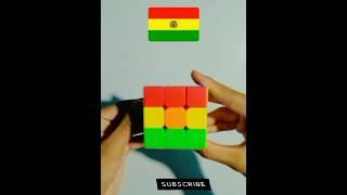 How To Make A Bolivia  Flag On Rubik's Cube 3×3 #puzzle #cubing