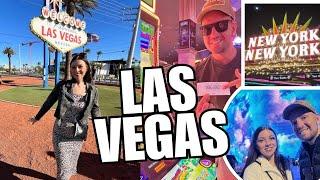 LAS VEGAS  | Our First Time! | Travel Day Vlog | New York New York | Wicked Spoon | The Sphere