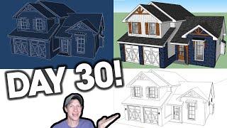 Learn SketchUp in 30 Days DAY 30 - Using STYLES in SketchUp!