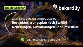 Online-Seminar: Restrukturierungsplan nach StaRUG: Neuerungen, Auswirkungen und Praxisfälle