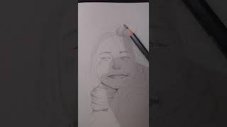 Drawing a Girl - speed drawing                                               #shorts #drawing