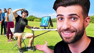 Challenging STRANGERS to a Fortnite 1v1!