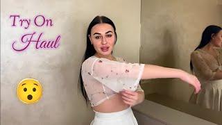 (4K) Transparent Lingerie Try On Haul See Everything || See Through Transparent Haul Aritzia haul