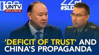 PH Defense Sec. Gilbert Teodoro slams Chinese officer's 'propaganda' vs. the Philippines