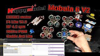 My Mobula 6 V2 EX0802 25000kv F4 lite V2.0 Caddx Ant Lite Happymodel FPV cycle Tinywhoop BF4.2 rpm