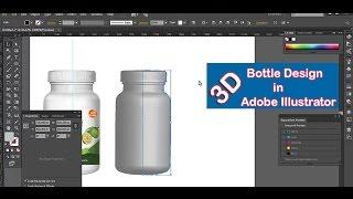 How to create 3D bottle in Adobe Illustrator| Adobe Illustrator CC| 2017