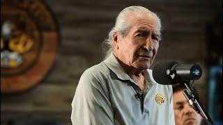 Oren Lyons at Lummi with Tom Sampson, Jewell James, Jay Julius & Jill MacIntyre Witt