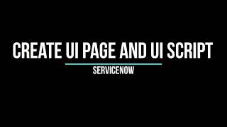 6# Create a UI script to call the script include and alert the result with UI page