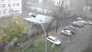 14 09 2010 The first snow in Moscow