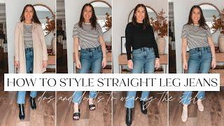 HOW TO STYLE STRAIGHT LEG JEANS | Tips + Style Guide