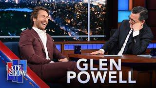 Stephen Colbert Unearths A Never Before Seen Clip Of A Young Glen Powell