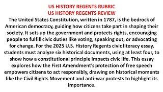 us history regents review essay  | us history regents civic literacy essay