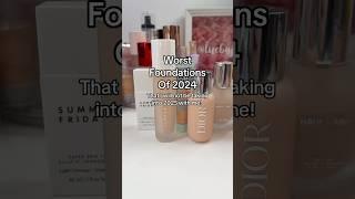 Worst foundations of 2024! #makeup #bestandworst #makeupreview