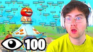 I Got 100 Players To Land At Tomato Town in OG Fortnite (iconic tournament)