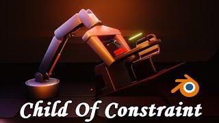 Blender Constraint Tutorial for Robot Arm Animation | How to Use Child of Constraint in Blender 3.3