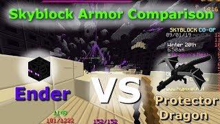 ENDER ARMOR VS PROTECTOR DRAGON! (Comparison) - Hypixel Skyblock