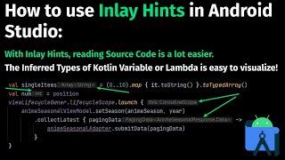 How to use Inlay Hints in Android Studio?