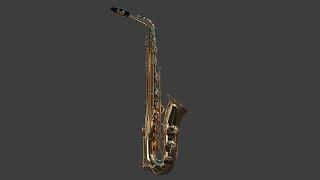 Saxophone 3D Model Turntable