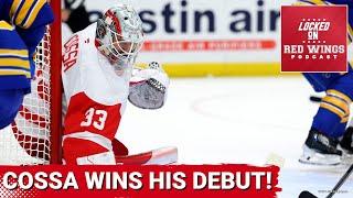 SEBASTIAN COSSA WINS HIS 1ST NHL GAME IN THE SHOOTOUT!