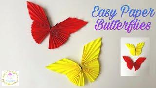 Very Easy Paper Butterflies | Origami Butterflies | Easy Crafts | Origami for Beginners | Aureliarts