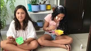 Ensinando minha prima a fazer slime!