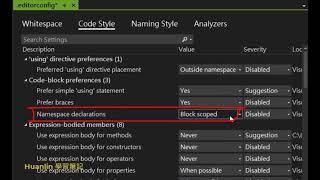 Visual Studio 2022 Add .editorconfig to Solution and Use File-Scoped Namespace