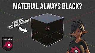 Material Always Displays as Black in Blender 4.2 (How to fix)