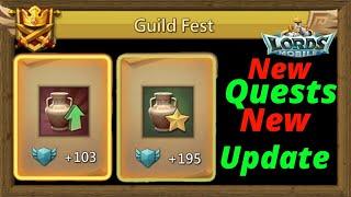 New Enhance Artifact Upgrade Task Quest In Guild Fest Lords Mobile ! New Update Lords Mobile