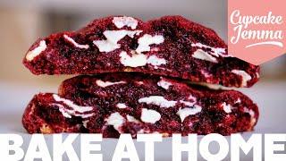 Red Velvet New York Cookie Recipe | Cupcake Jemma