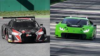 2016 Audi R8 GT3 vs Lamborghini Huracan GT3 - Testing On Track with Pure Sounds