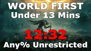 WORLD FIRST Sub 13 Elden Ring (Any% Unrestricted Speedrun in 12:32 Former World Record)