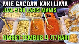 IDE JUALAN TERBARU 2024 ! MIE GACOAN KAKI LIMA JUAL 5 RB LARIS MANIS ...OMSET 4 JT/HARI