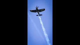 Vought F4U "Corsair" High Speed dive |  Pratt & Whitney Radial engine sound #shorts