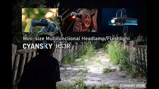 Multifunctional Headlamp/Flashlight CYANSKY HS3R - Lightweight, magnetic tail, multiple usages