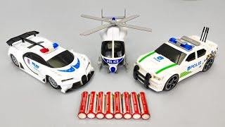 Unboxing Police Car RC 1:18 Scale, Police Car City Service Model Car 1:20, Police Helicopter