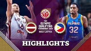 HISTORIC win for Philippines  over Latvia  in Riga | Highlights | FIBA OQT 2024 Latvia