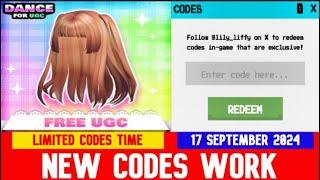 *NEW CODES* Dance for UGC ROBLOX | Expires in 16 Hours! | 09/17/2024