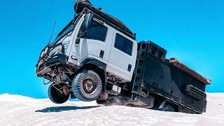 AIRBORNE, BOGGED, CHAOS! PUSHING our TRUCK to its LIMITS at LANCELIN SAND DUNES. ISUZU NPS 4X4