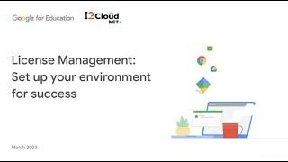 License Management Set Up Your Environment for Success