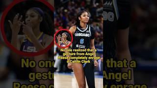 No one realized that a gesture from Angel Reese completely enraged Caitlin Clark#CaitlinClark