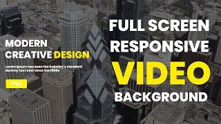 Fullscreen Responsive Video Background | Fullscreen Video Background | HTML5 | CSS3 Code4Education