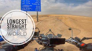 Travel On Longest Straight Road Of The World | Safar E Noor | Pakistan To Saudi Arabia On Motor Bike