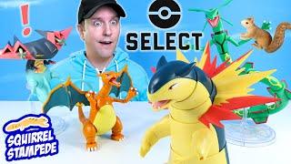 Pokemon Select Fancy Action Figures Dragon Types & Typhlosion Squirrels Jazwares Series Review